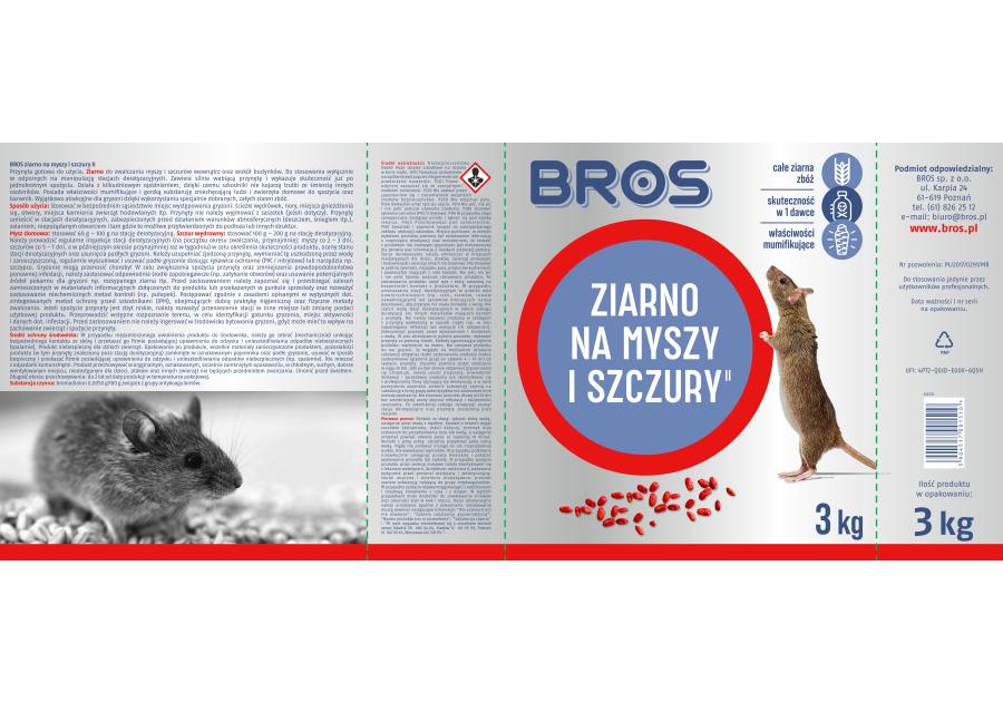 Zdjęcie: Ziarno na myszy i szczury 3 kg BROS