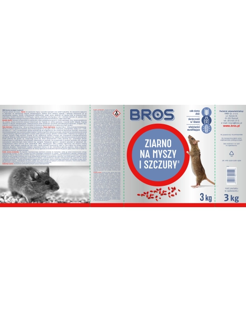 Zdjęcie: Ziarno na myszy i szczury 3 kg BROS