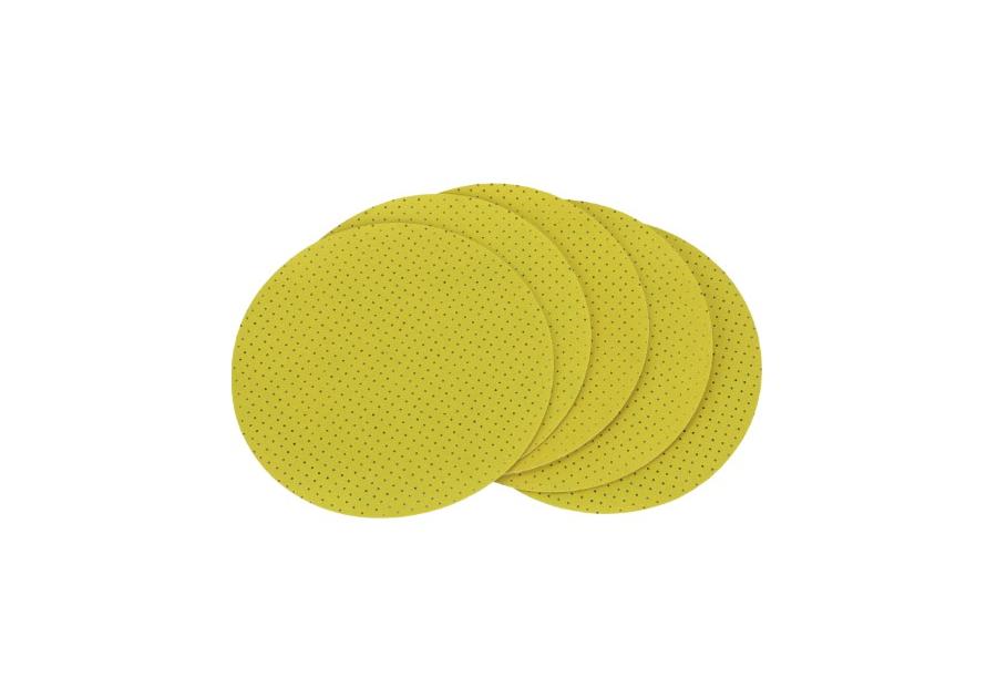 Zdjęcie: Krążek ścierny żółty perforowany 225 mm, G100, 5 sztuk STALCO