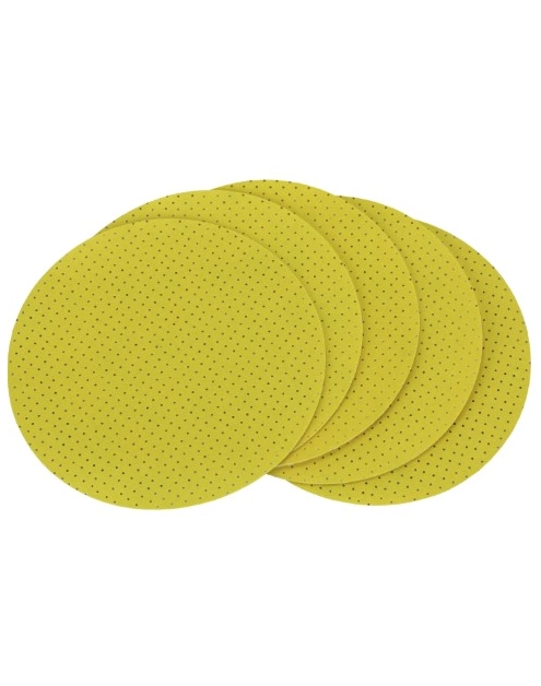 Zdjęcie: Krążek ścierny żółty perforowany 225 mm, G100, 5 sztuk STALCO