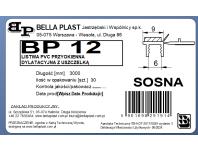 Zdjęcie: Listwa PVC BP12 L300 9/6 sosna, przyokienna, dylatacyjna, tynkarska z uszczelką BELLA PLAST