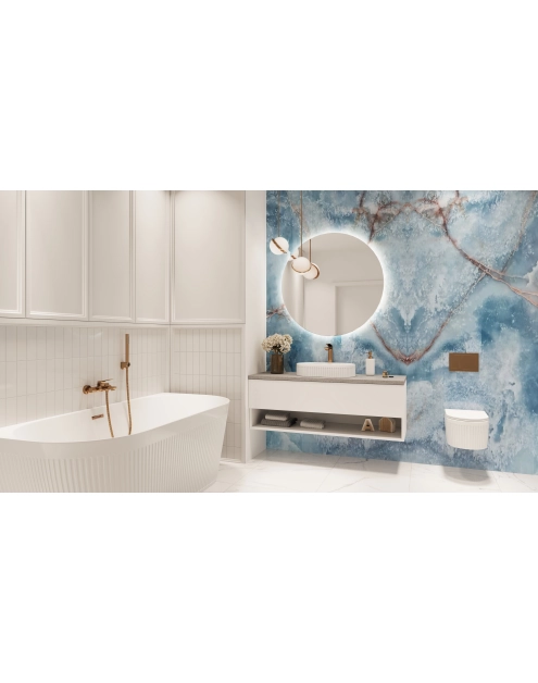 Zdjęcie: Bateria wannowa z zestawem natryskowym w komplecie Neri Plus miedź INVENA