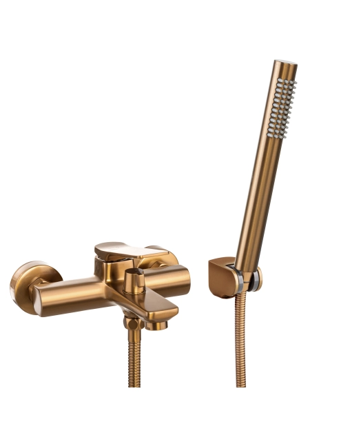 Zdjęcie: Bateria wannowa z zestawem natryskowym w komplecie Neri Plus miedź INVENA