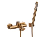 Zdjęcie: Bateria wannowa z zestawem natryskowym w komplecie Neri Plus miedź INVENA