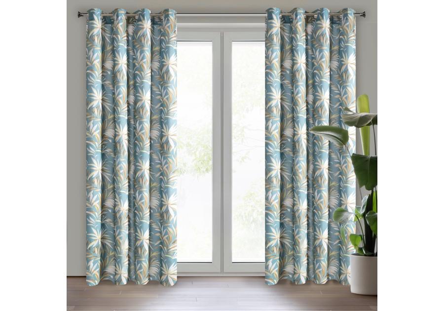Zdjęcie: Zasłona gotowa Sema 140x250 cm turkusowy EUROFIRANY