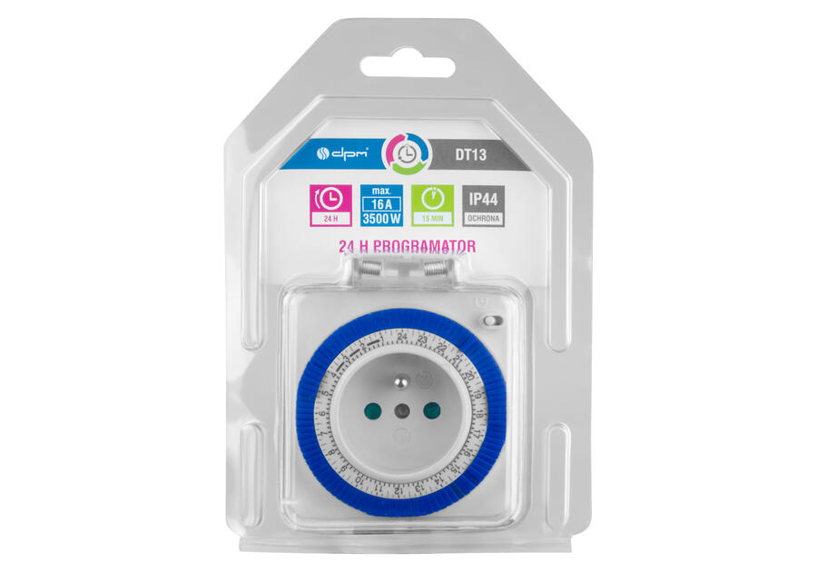 Zdjęcie: Programator czasowy analogowyIP44 - DT13 DPM SOLID