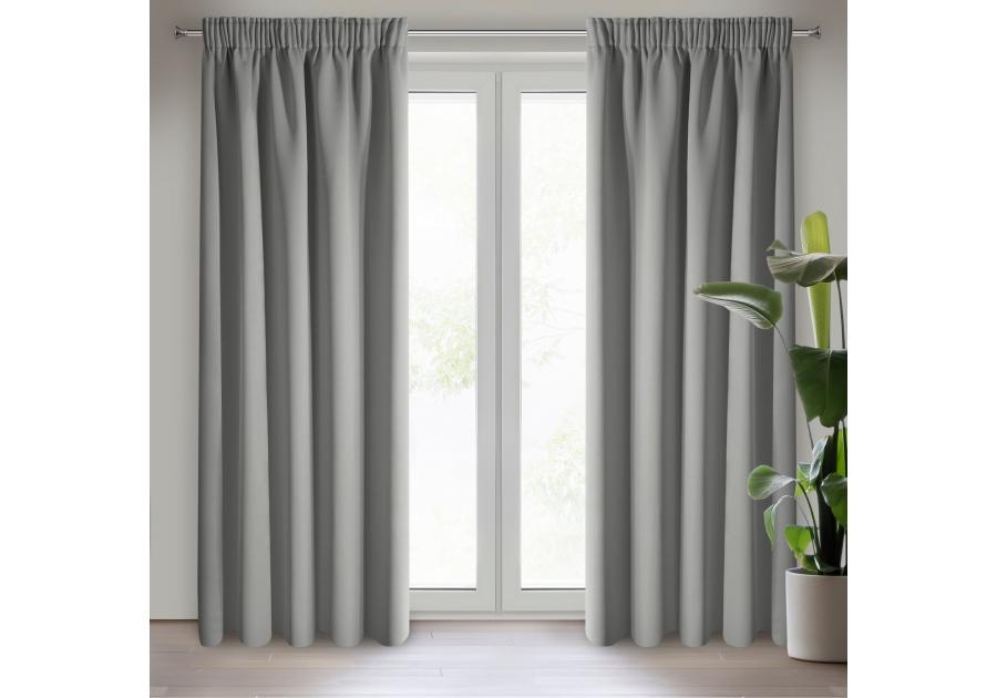 Zdjęcie: Zasłona gotowa D91 Parisa na taśmie 140x270 cm szary EUROFIRANY