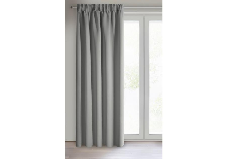 Zdjęcie: Zasłona gotowa D91 Parisa na taśmie 140x270 cm szary EUROFIRANY