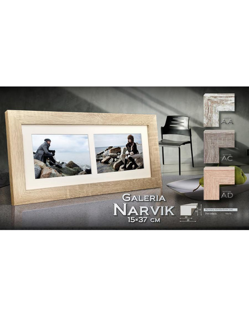 Zdjęcie: Ramka zdjęciowa Galeria Narvik 15x37 cm AC STYLER