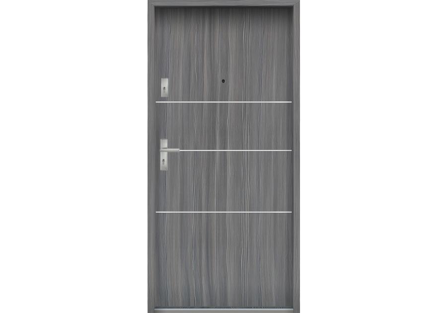 Zdjęcie: Drzwi wejściowe do mieszkań Bastion A-66 Mokka 80 cm prawe ODO KR CENTER