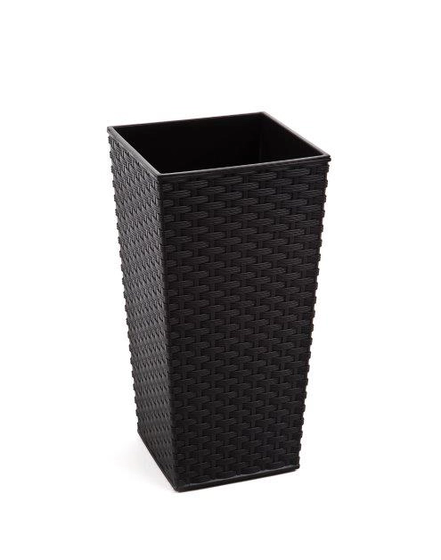 Zdjęcie: Doniczka Finezja rattan 40x40 cm czarny LAMELA