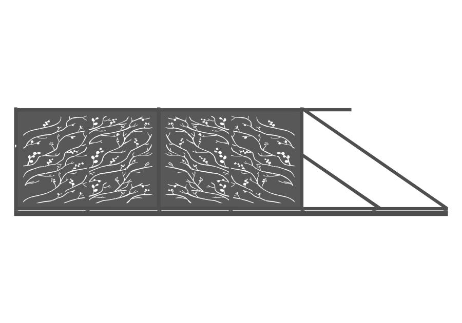 Zdjęcie: Brama przesuwna Melania 4,00 m, 1,50 m, stal ocynk+RAL7016 struktura prawa POLBRAM