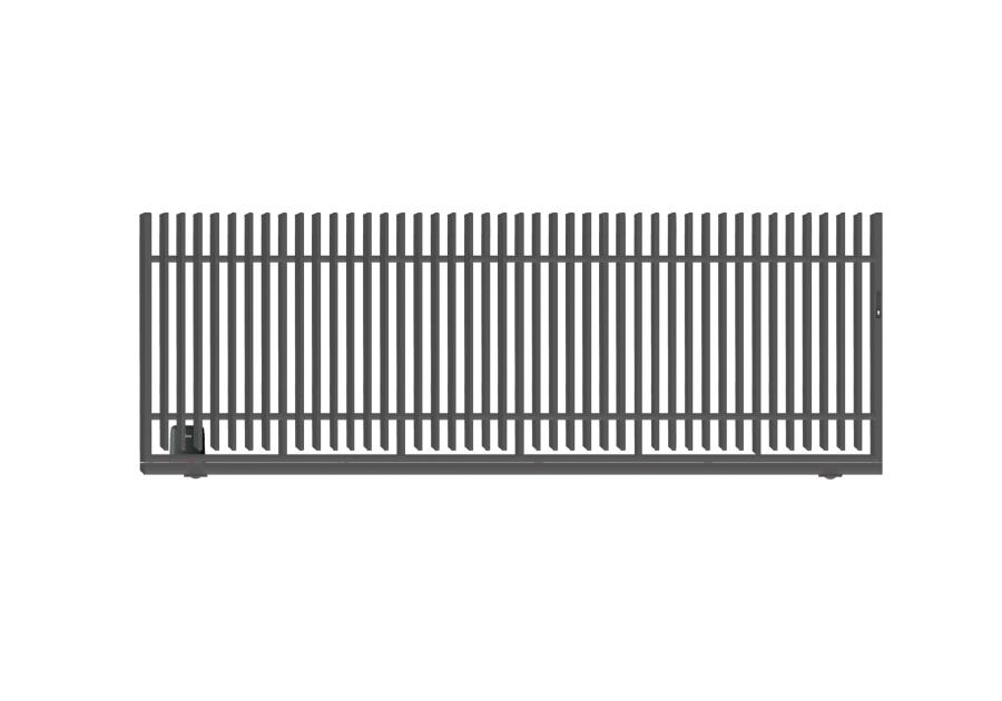 Zdjęcie: Brama przesuwna bez przeciwwagi Anika 4,00 m, 1,50 m, z zamkiem hakowym, automatem, lewa POLBRAM