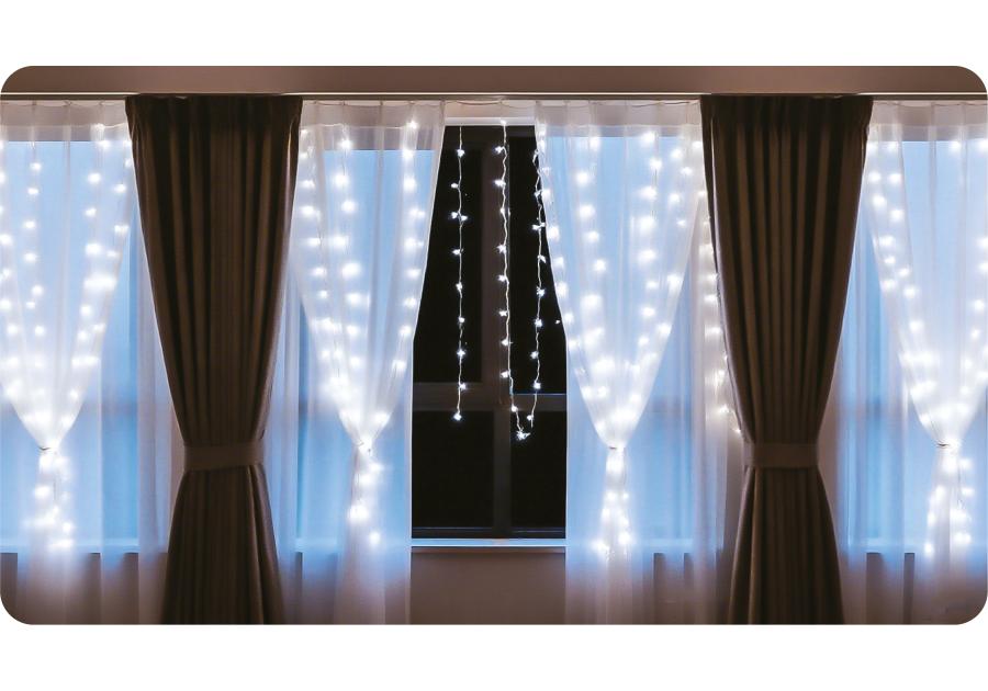 Zdjęcie: Kurtyna świąteczna LED 3x2 m barwa neutralna VOLTENO