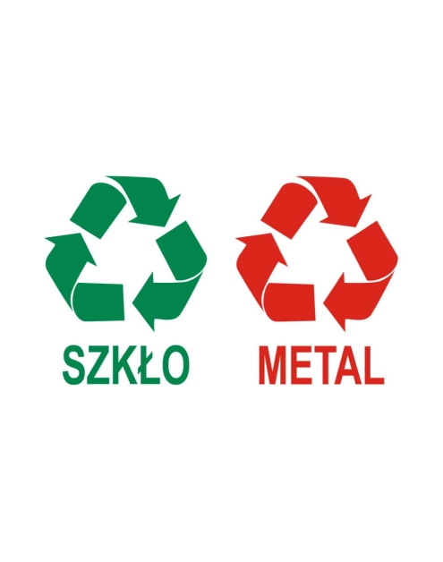 Zdjęcie: Oznaczenie "Szkło i Metal" 15x15 cm METRO