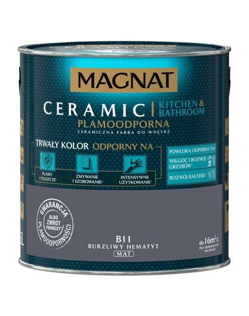 Zdjęcie: Farba ceramiczna Kitchen&Bathroom burzliwy hematyt 2,5 L MAGNAT