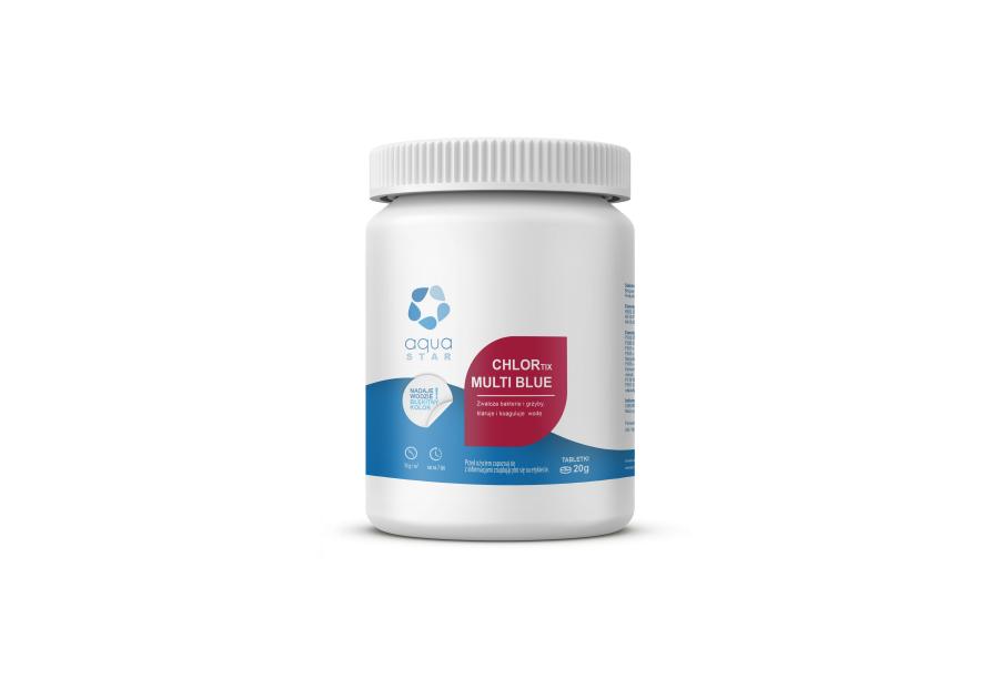 Zdjęcie: Tabletki do klarowania i dezynfekcji wody basenowej Chlortix Muti Blue 0,4 kg AQUA STAR