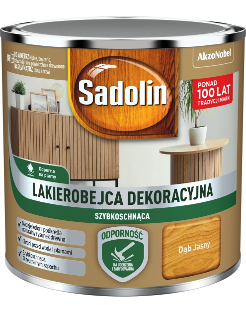 Zdjęcie: Lakierobejca dekoracyjna Jasny dąb 0,2 L SADOLIN