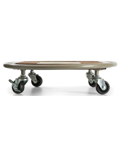 Zdjęcie: Podstawka na kółkach pod doniczkę Floraroll Metal Wood, fi35 cm FSC-FR NORTENE