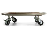 Zdjęcie: Podstawka na kółkach pod doniczkę Floraroll Metal Wood, fi35 cm FSC-FR NORTENE