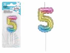 Świeczka urodzinowa Jelly Cyferka 5 72029 RAVI