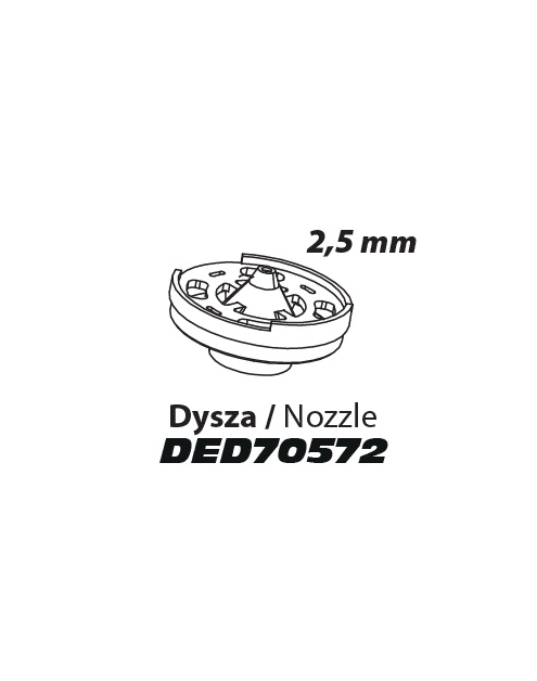 Zdjęcie: Dysza 2,5 mm do DED7057 DEDRA
