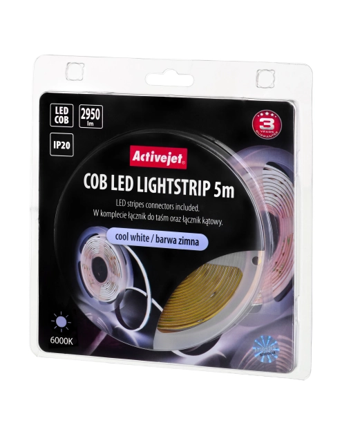Zdjęcie: Taśma LED COB 5 m barwa zimna IP20 ACTIVEJET