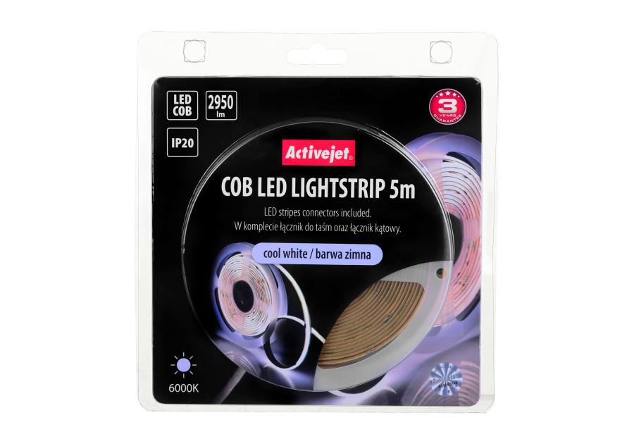 Zdjęcie: Taśma LED COB 5 m barwa zimna IP20 ACTIVEJET