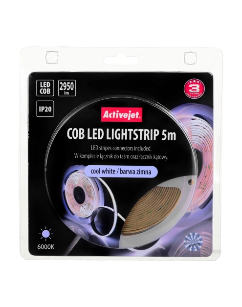 Zdjęcie: Taśma LED COB 5 m barwa zimna IP20 ACTIVEJET