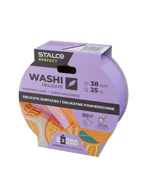 Zdjęcie: Taśma malarska Washi delikatna 38 mm x 2 5m PERFECT