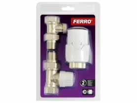 Zestaw termostatyczny prosty z głowicą 1/2 FERRO