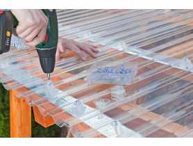 Płyta Pet trapez 70/18 przezroczysta 2000x1090x0,8 mm GUTTA