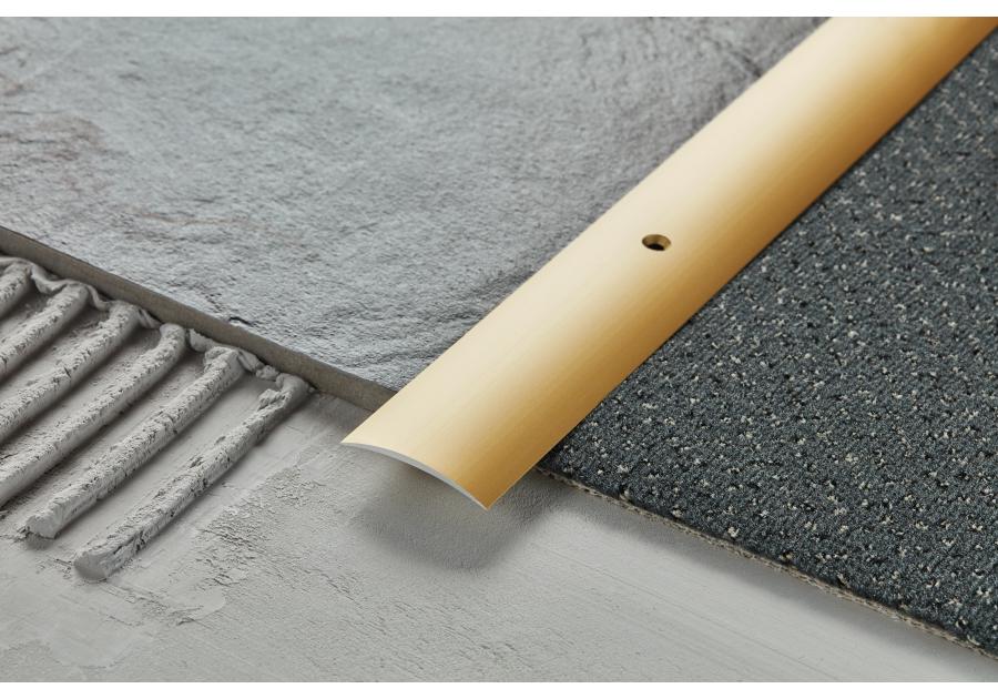 Zdjęcie: Profil progowy owalny aluminium anoda 40 mm 0,9 m szampan CEZAR