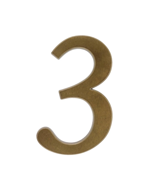 Zdjęcie: Cyfra aluminiowa 3, kolor brąz 190 mm METRO