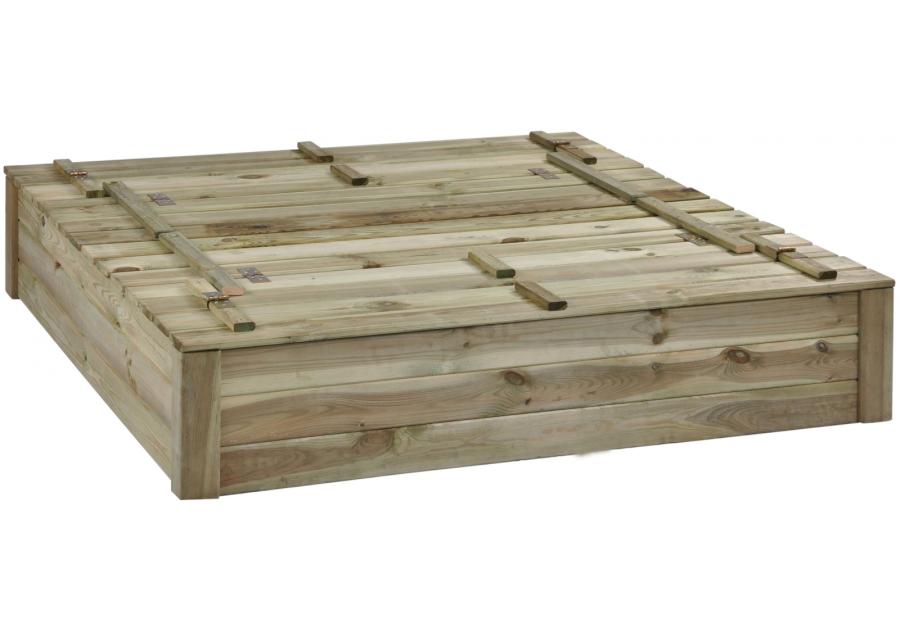 Zdjęcie: Piaskownica 140x140 cm z ławeczką i przykryciem Tom SOBEX