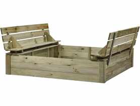 Piaskownica 140x140 cm z ławeczką i przykryciem Tom SOBEX