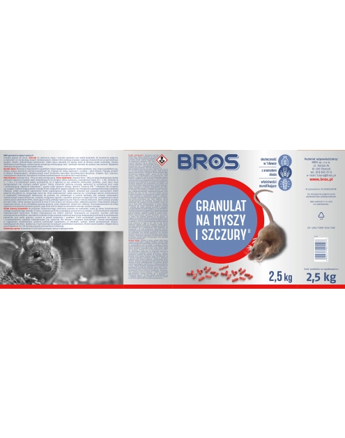 Zdjęcie: Granulat na myszy i szczury 2,5 kg BROS
