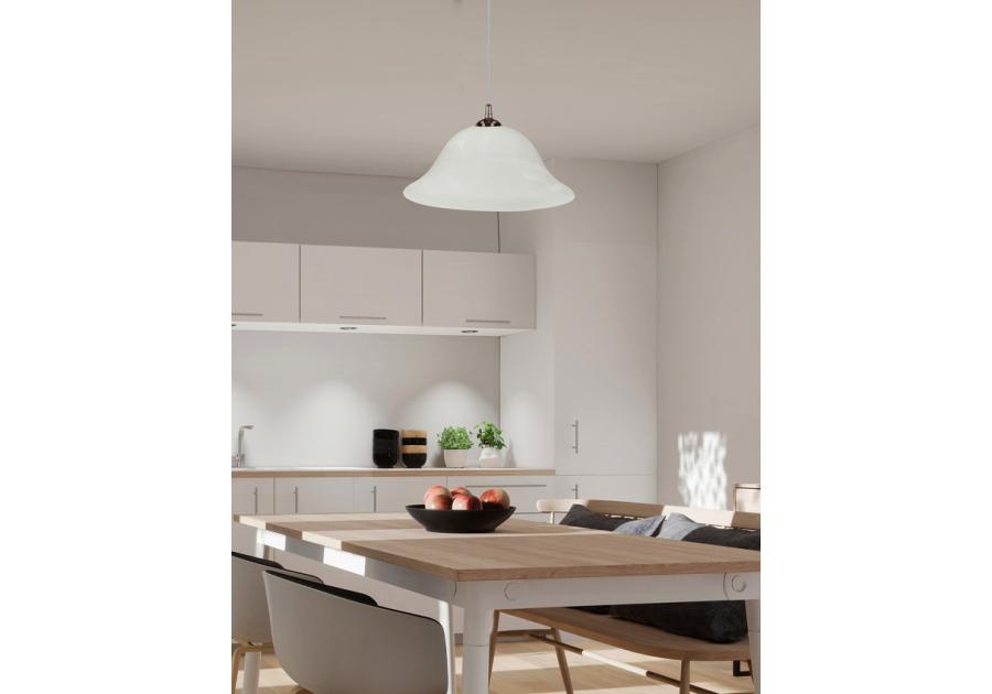 Zdjęcie: Lampa wisząca Vera miedziany 1x60 W E27 klosz alabastrowy CANDELLUX