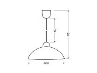 Zdjęcie: Lampa wisząca Vera miedziany 1x60 W E27 klosz alabastrowy CANDELLUX