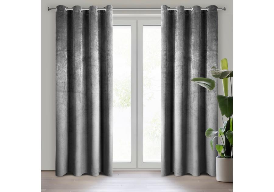 Zdjęcie: Zasłona gotowa Pierre 140x250 cm stalowy EUROFIRANY
