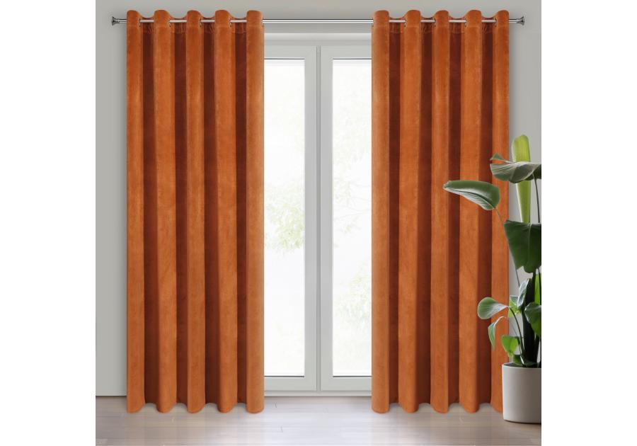 Zdjęcie: Zasłona gotowa Villa 140x250 cm rudy EUROFIRANY