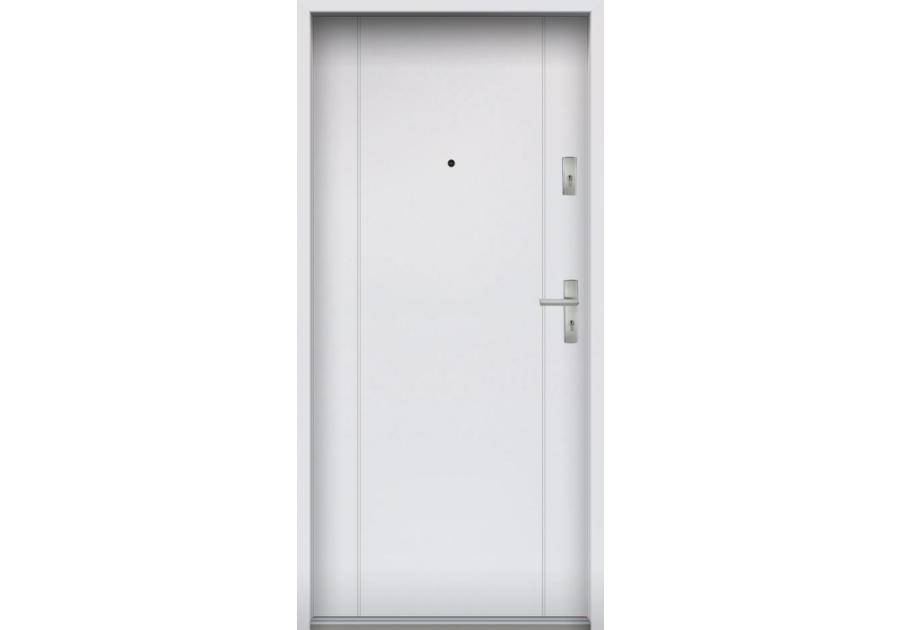 Zdjęcie: Drzwi wejściowe do mieszkań Bastion A-34 Biały 80 cm lewe OSP KR CENTER
