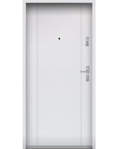 Zdjęcie: Drzwi wejściowe do mieszkań Bastion A-34 Biały 80 cm lewe OSP KR CENTER