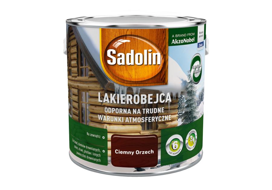 Zdjęcie: Lakierobejca odporna na trudne warunki atmosferyczne 2,5 L ciemny orzech SADOLIN