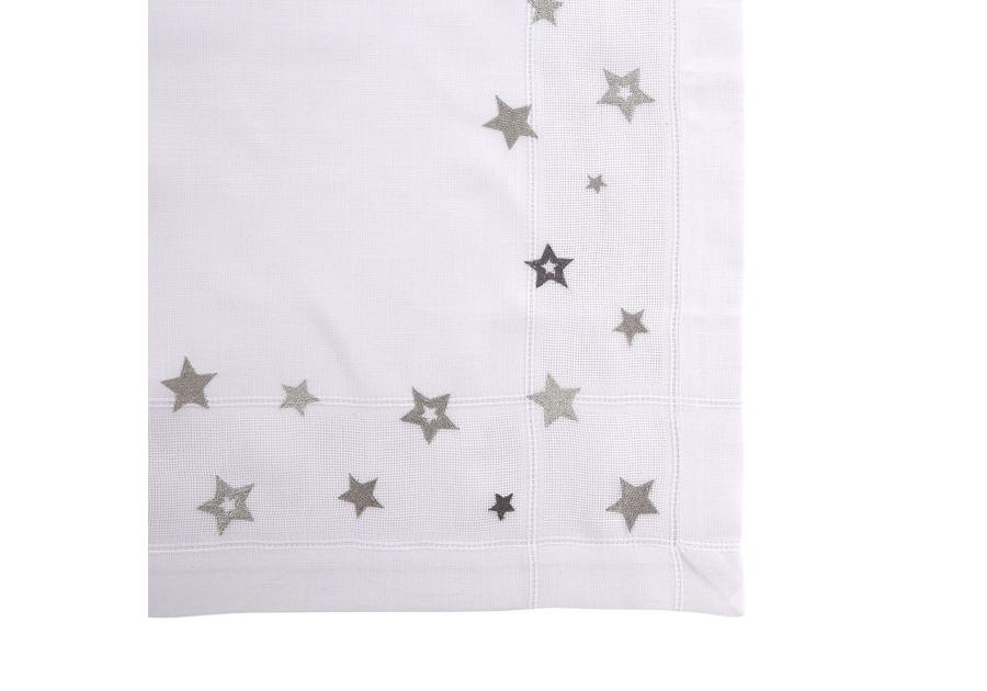 Zdjęcie: Obrus 80x80 cm biały srebrne gwiazdki ALTOMDESIGN