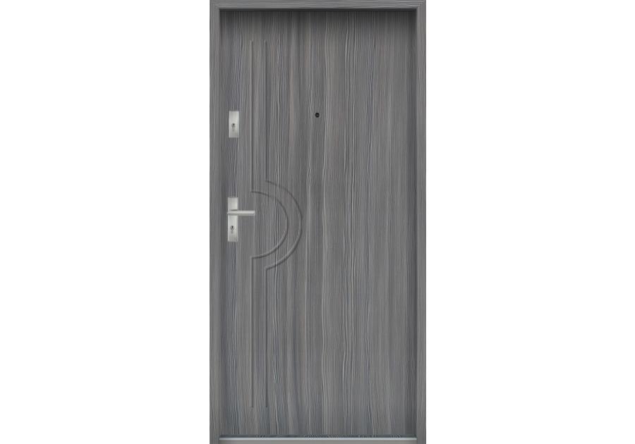 Zdjęcie: Drzwi wejściowe do mieszkań Bastion N-03 Mokka 90 cm prawe OSPŁ KR CENTER