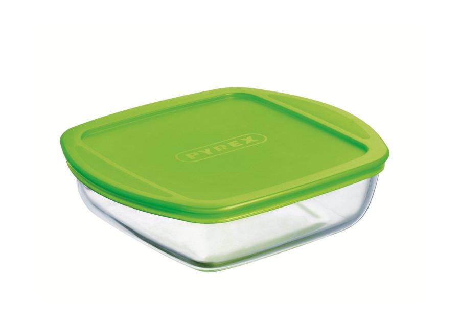 Zdjęcie: Naczynie Cook 20x17x5,5 cm - 1,05 L kwadratowe z pokrywką PYREX