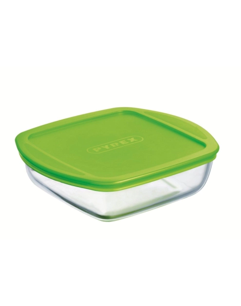 Zdjęcie: Naczynie Cook 20x17x5,5 cm - 1,05 L kwadratowe z pokrywką PYREX