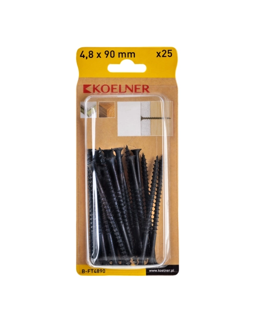Zdjęcie: Wkręt do płyt g-k 48x90 mm do drewna 25 szt. KOELNER