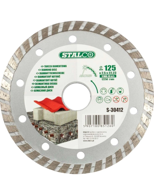 Zdjęcie: Tarcza 115 mm turbo diamentowa standard 30411 STALCO